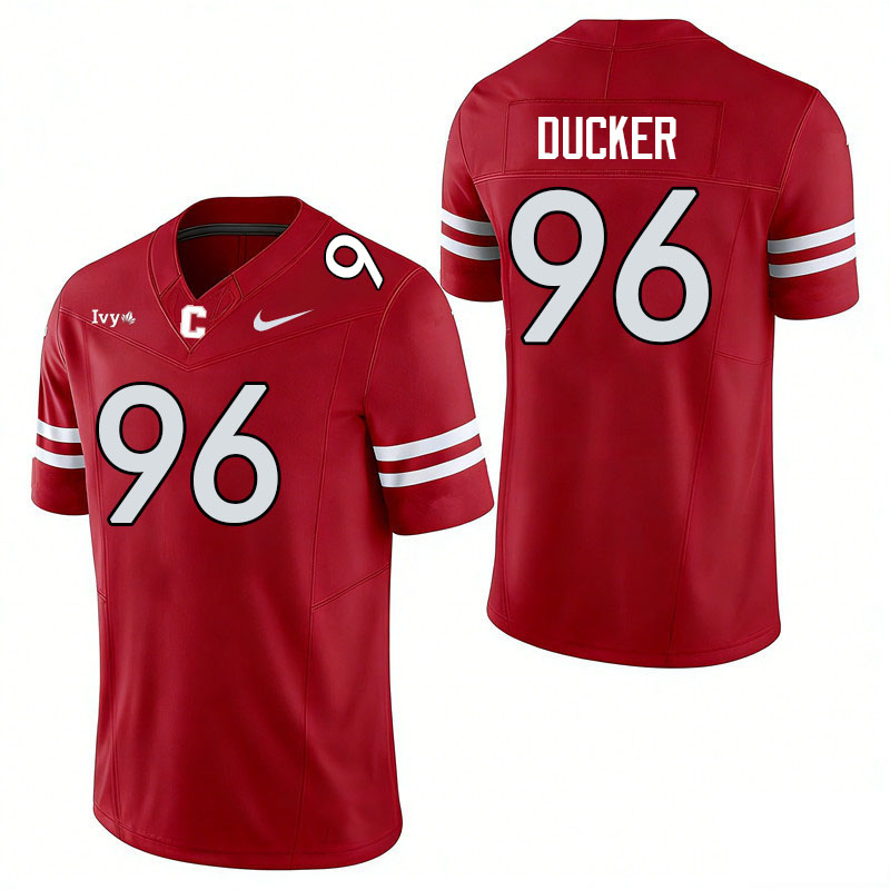 Cornell Big Red #96 Tommy Ducker College Football Jerseys,Uniforms Stitched-Red